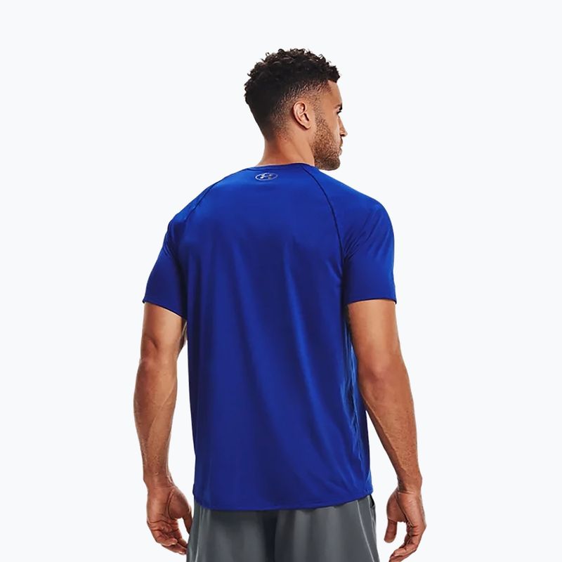 Футболка тренувальна чоловіча Under Armour UA Tech 2.0 SS Tee Novelty блакитна 1345317 3