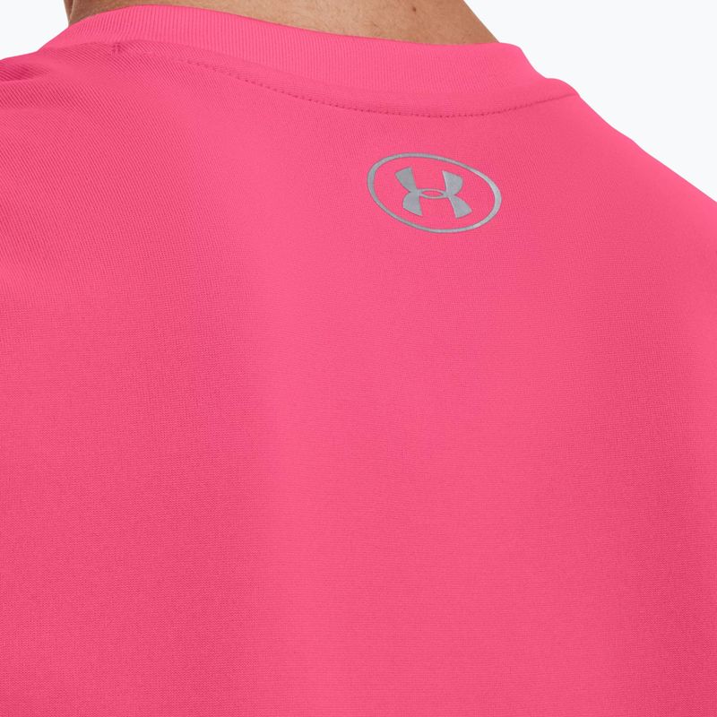 Футболка для тренувань жіноча Under Armour Tech SSV - Solid 653 рожево-срібляста 1255839 5