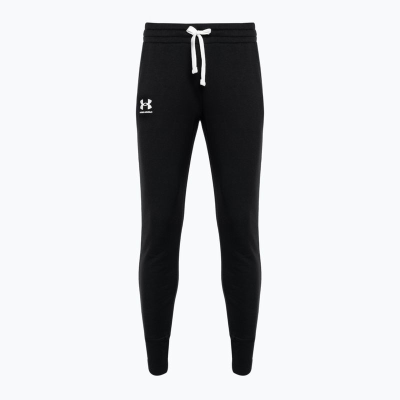 Шорти тренувальні жіночі Under Armour Rival Fleece Joggers black/white/white 3