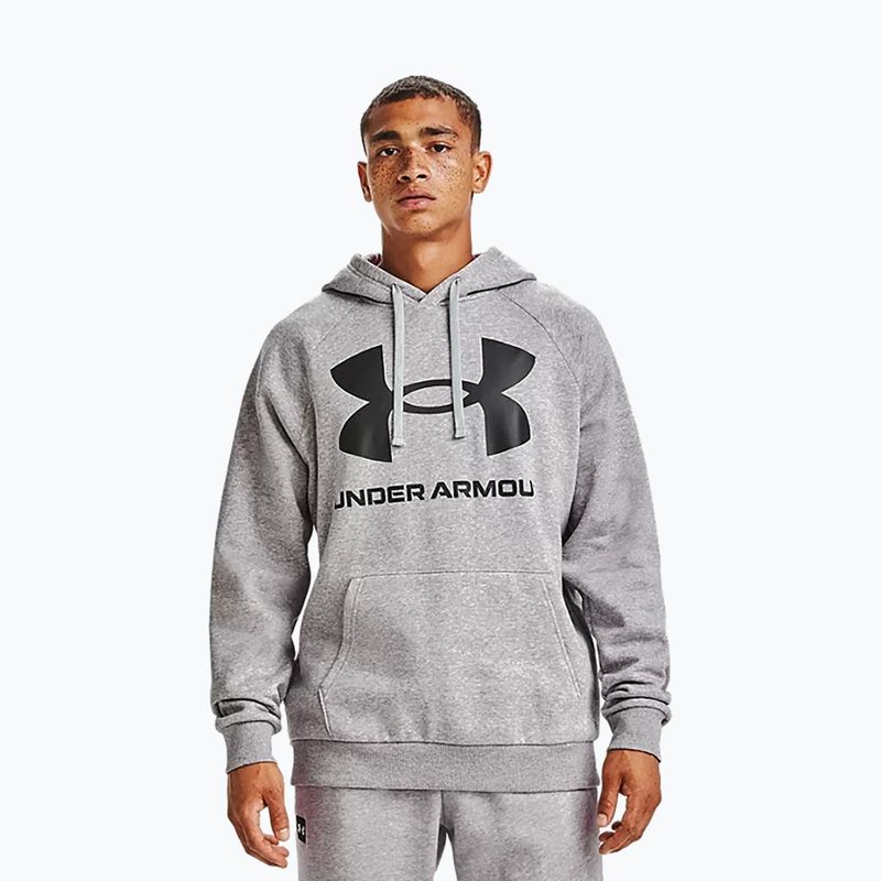 Кофта з капюшоном чоловіча Under Armour Rival Fleece Big Logo Hd сіра 1357093