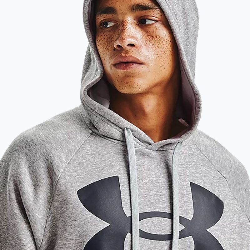 Кофта з капюшоном чоловіча Under Armour Rival Fleece Big Logo Hd сіра 1357093 4