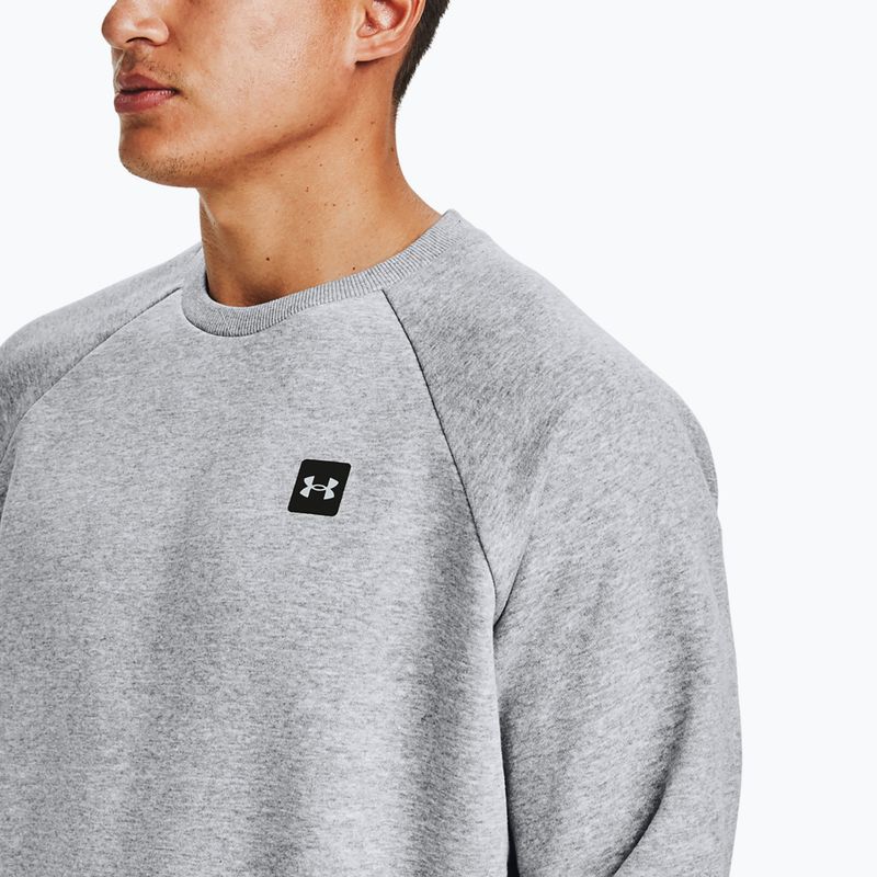 Кофта чоловіча Under Armour Rival Fleece Crew mod gray light heather/black 4