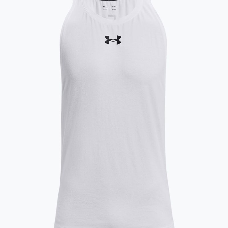 Футболка баскетбольна чоловіча Under Armour Baseline Cotton Tank 100 біло-чорна UAR-1361901100-100 5