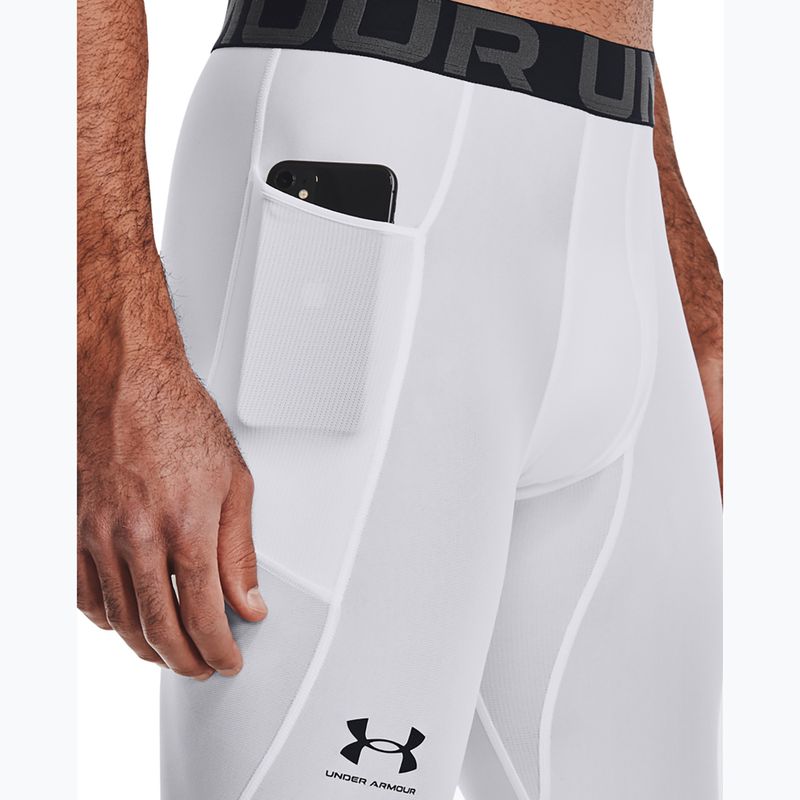 Легінси для тренувань чоловічі Under Armour HeatGear white/black 5