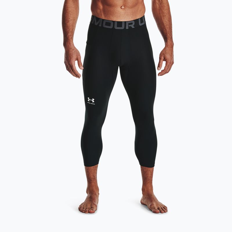 Легінси чоловічі Under Armour HG Armour 3/4 black/white