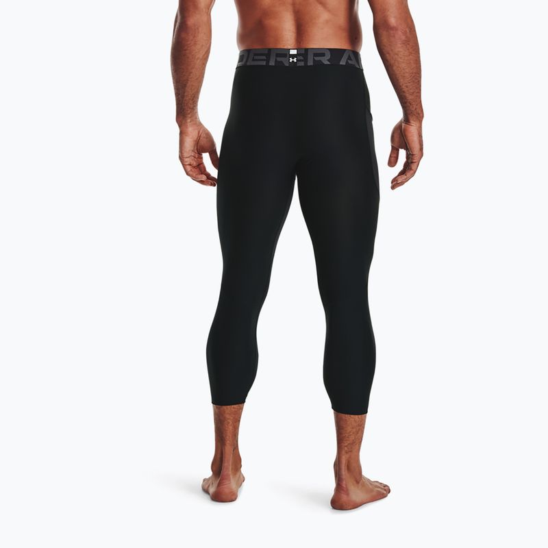 Легінси чоловічі Under Armour HG Armour 3/4 black/white 2