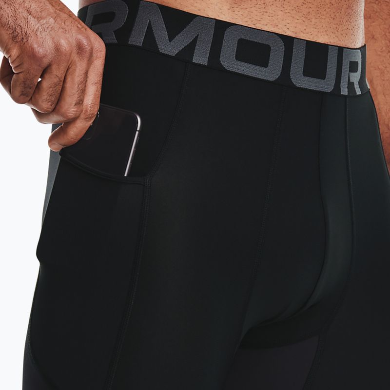 Легінси чоловічі Under Armour HG Armour 3/4 black/white 3