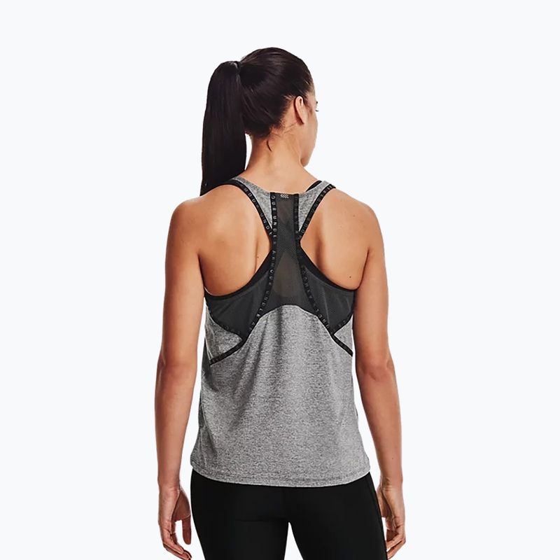 Майка тренувальна жіноча Under Armour UA Knockout Mesh Back Tank графітова 1360831 3