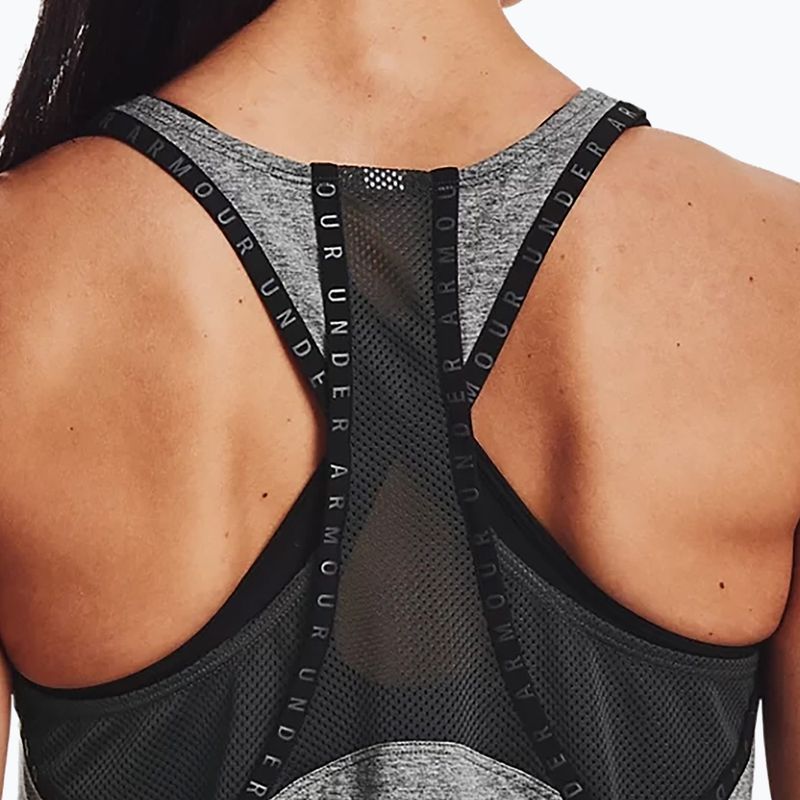 Майка тренувальна жіноча Under Armour UA Knockout Mesh Back Tank графітова 1360831 4