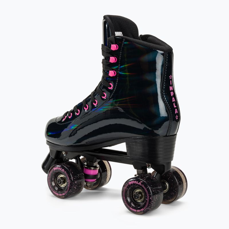 Жіночі ковзани IMPALA Quad Skate чорні голографічні 4