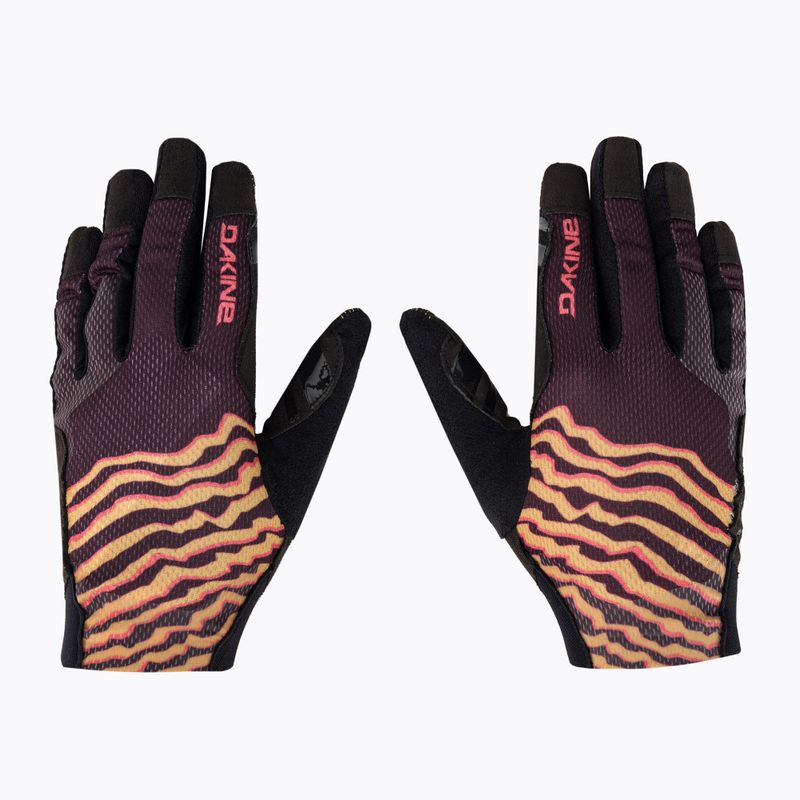 Велорукавиці жіночі Dakine Covert ochre stripe/port 3