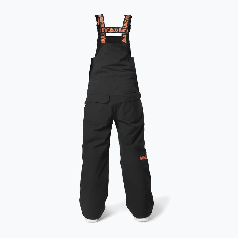 Штани сноубордичні дитячі ThirtyTwo Youth Basement Bib black/orange 2