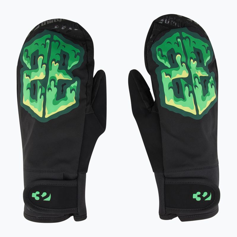 Рукавиці сноубордичні чоловічі ThirtyTwo Gateway Mitt black/green 2