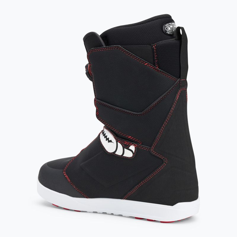 Черевики сноубордичні чоловічі ThirtyTwo Lashed Double Boa Crab Grab '24 black/white/red 2