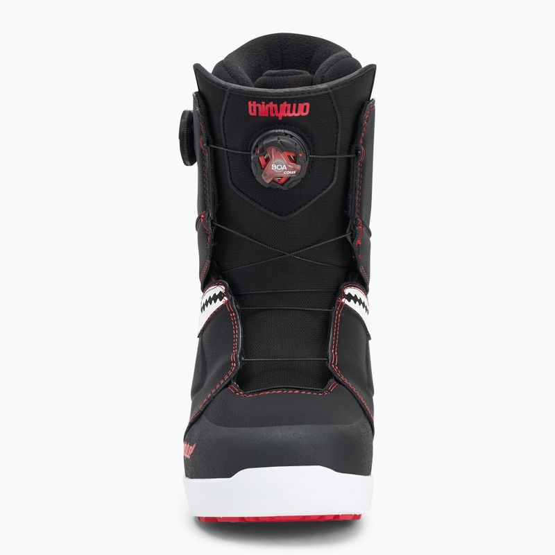 Черевики сноубордичні чоловічі ThirtyTwo Lashed Double Boa Crab Grab '24 black/white/red 3