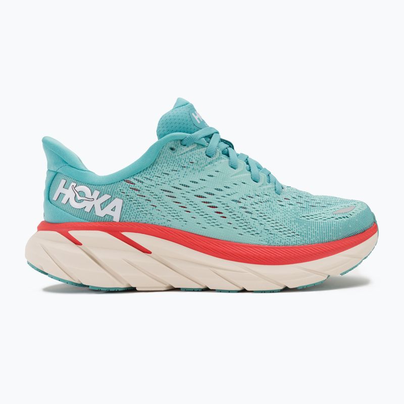 Жіночі бігові кросівки HOKA Clifton 8 Wide aquarelle/яєчна шкаралупа сині 2