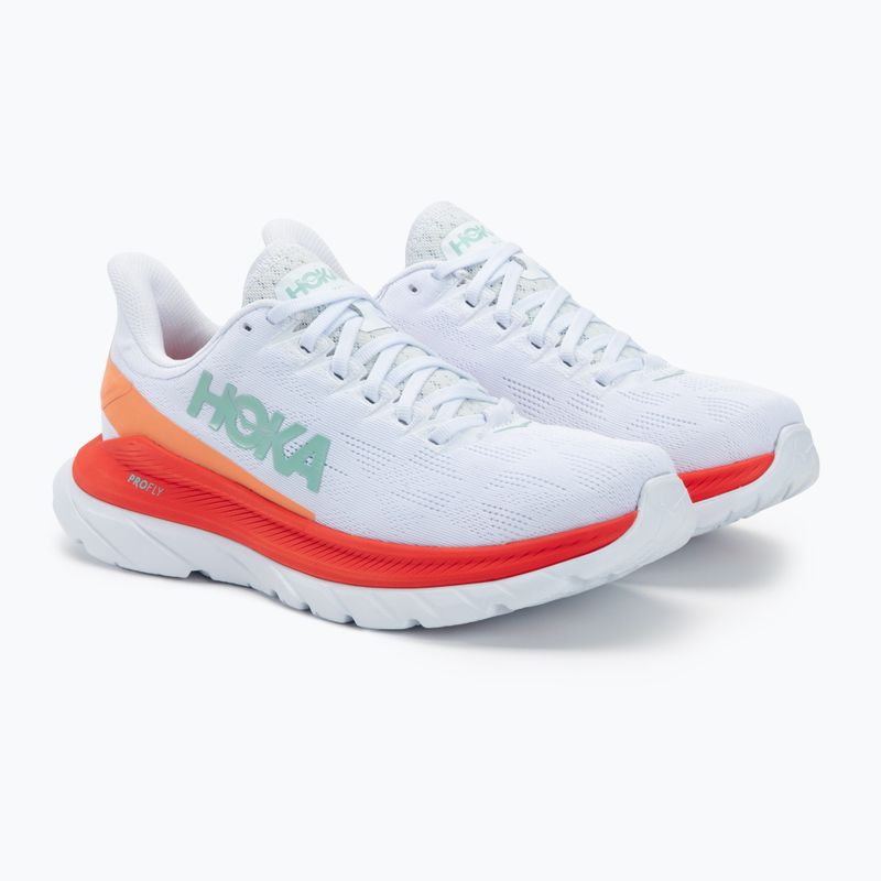 Жіночі бігові кросівки HOKA Mach 4 білі/фієста 4