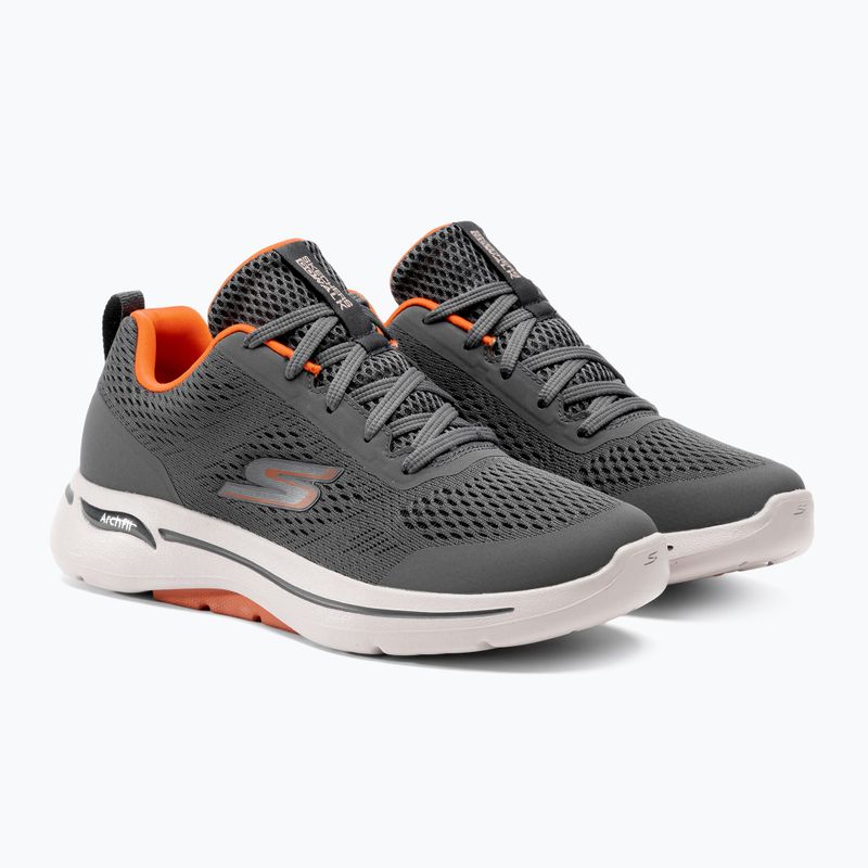 Кросівки чоловічі SKECHERS Go Walk Arch Fit Idyllic charcoal/white/orange 4