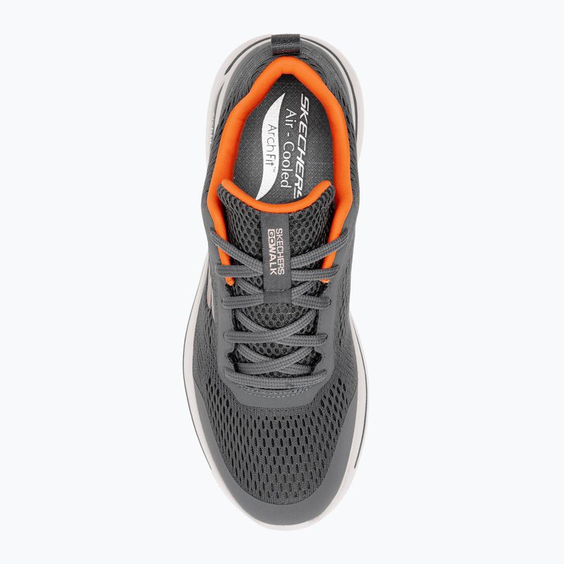 Кросівки чоловічі SKECHERS Go Walk Arch Fit Idyllic charcoal/white/orange 6