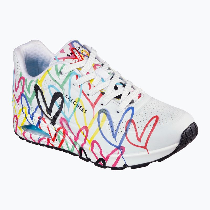 Кросівки жіночі SKECHERS JGoldcrown Uno Spread The Love white/multicolor 8