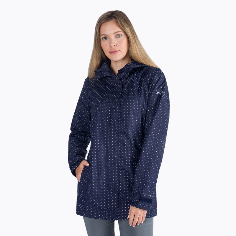 Куртка дощовик жіноча Columbia Splash A Little II nocturnal spacey dots print