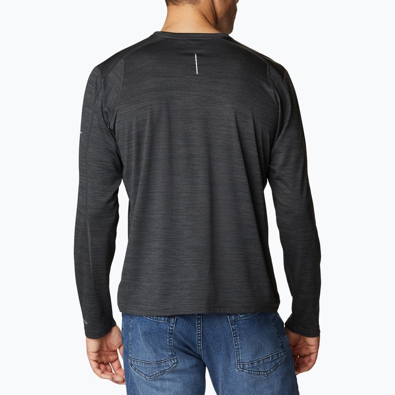 Лонгслів трекінговий чоловічий Columbia Alpine Chill Zero black heather 2