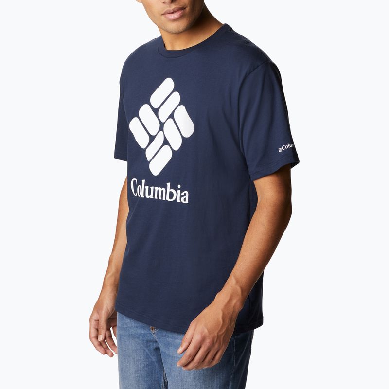 Футболка трекінгова чоловіча Columbia CSC Basic Logo collegiate navy/csc stacked logo 4