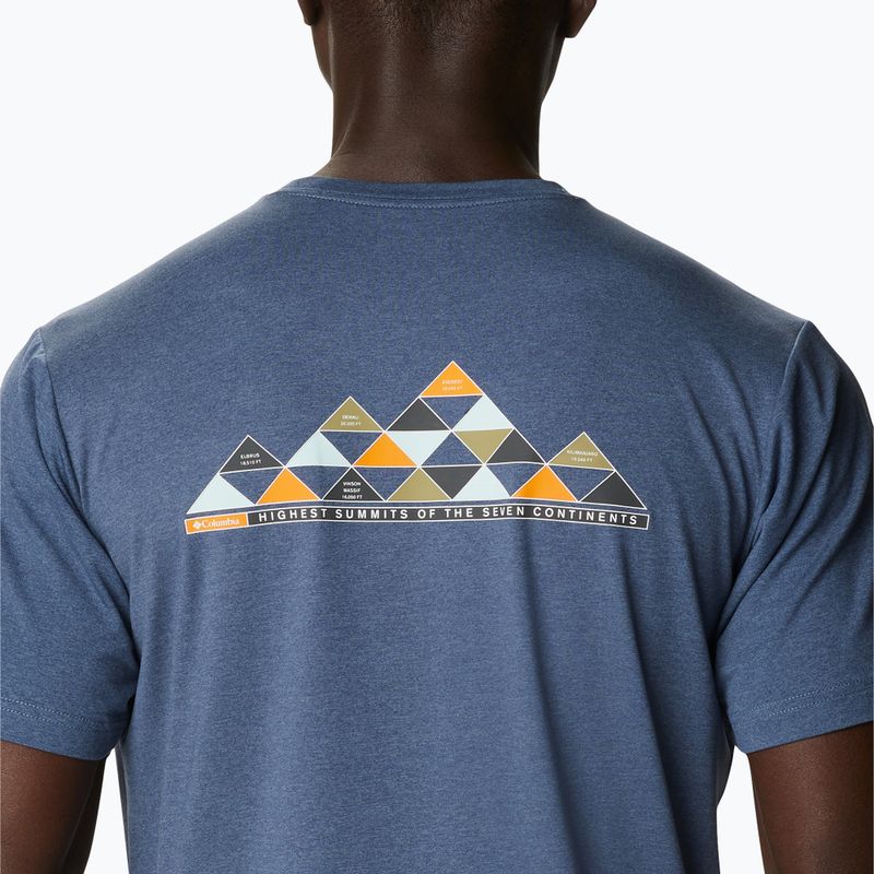Футболка трекінгова чоловіча Columbia Tech Trail Graphic dark mountain heather/summits 7 graphic 3