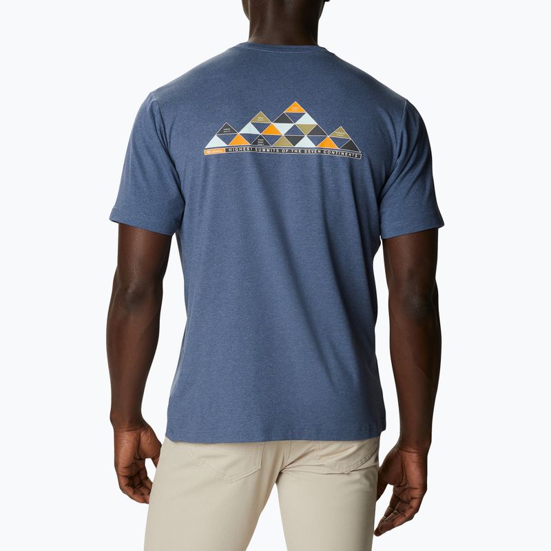 Футболка трекінгова чоловіча Columbia Tech Trail Graphic dark mountain heather/summits 7 graphic 4