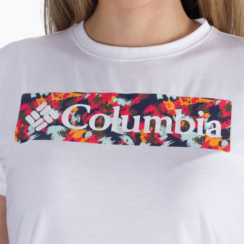 Футболка для трекінгу жіноча Columbia Sun Trek Graphic біла 1931753 5