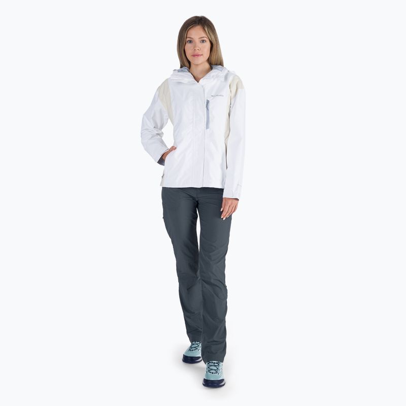 Куртка дощовик жіноча Columbia Hikebound white/chalk 2