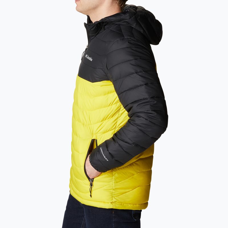 Пуховик чоловічий Columbia Powder Lite Hooded laser lemon/black 12