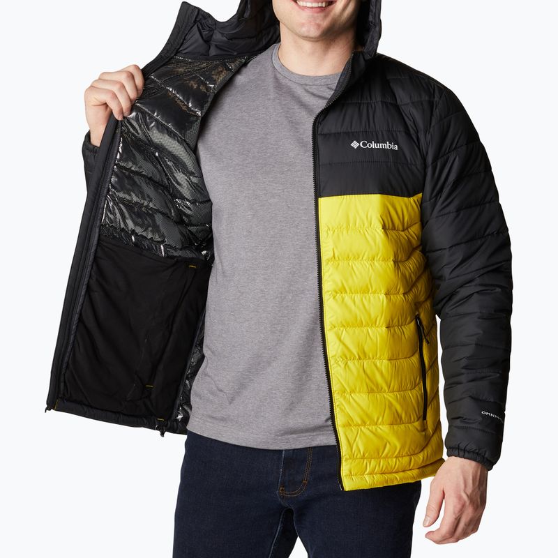 Пуховик чоловічий Columbia Powder Lite Hooded laser lemon/black 14