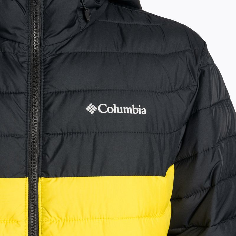 Пуховик чоловічий Columbia Powder Lite Hooded laser lemon/black 3