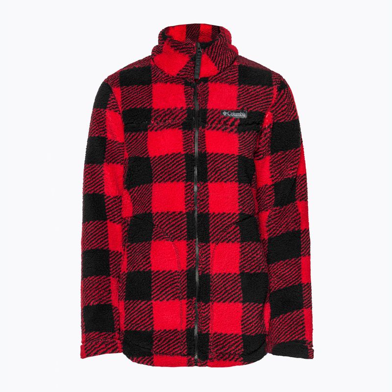 Кофта трекінгова жіноча Columbia West Bend Full Zip red lily check print
