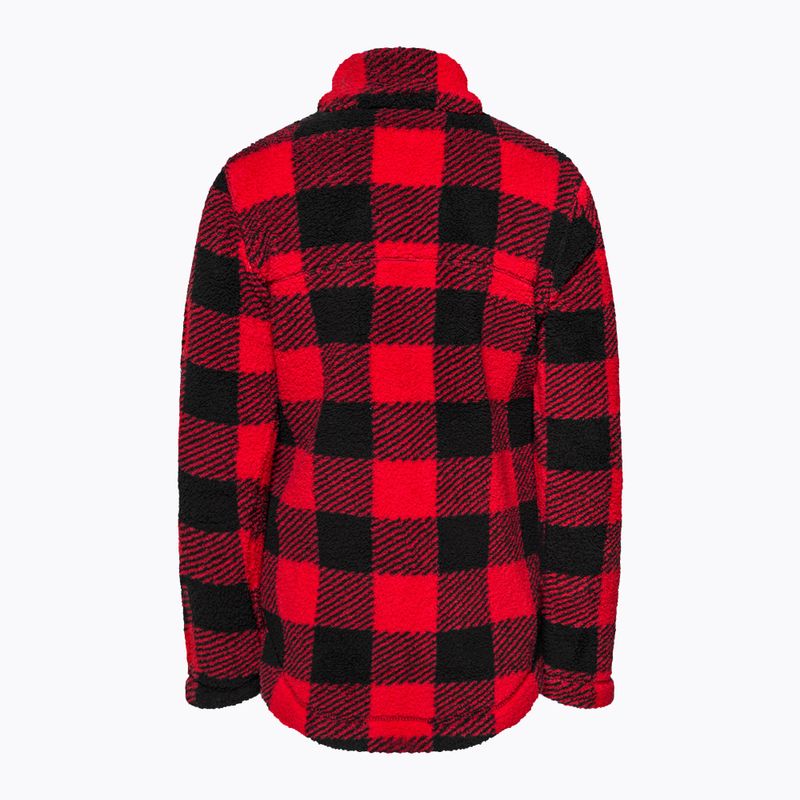 Кофта трекінгова жіноча Columbia West Bend Full Zip red lily check print 2