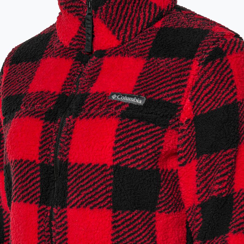 Кофта трекінгова жіноча Columbia West Bend Full Zip red lily check print 3