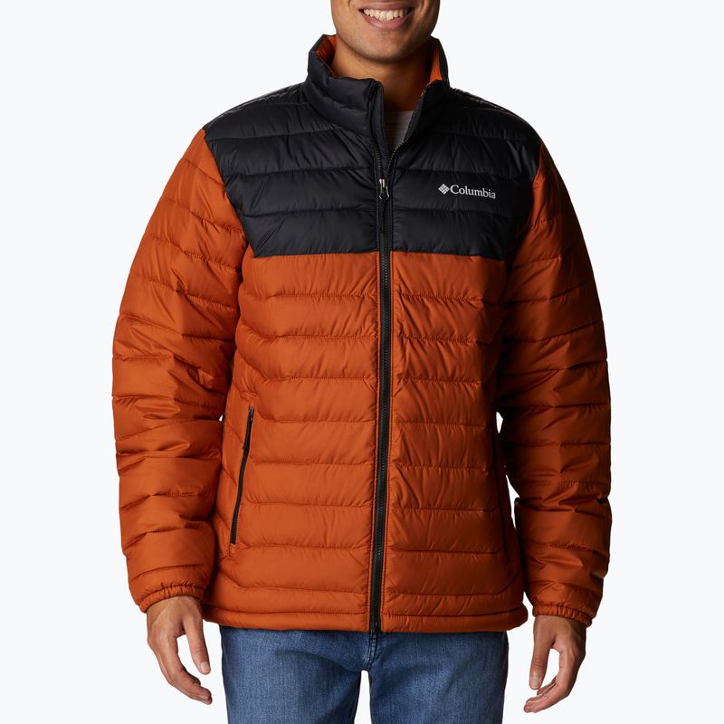 Пуховик чоловічий Columbia Powder Lite warm copper/black