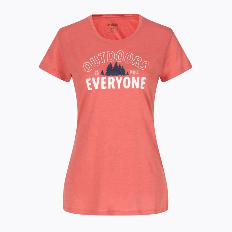 Футболка трекінгова жіноча Columbia Daisy Days Graphic dark coral heather/seek outdoors 7
