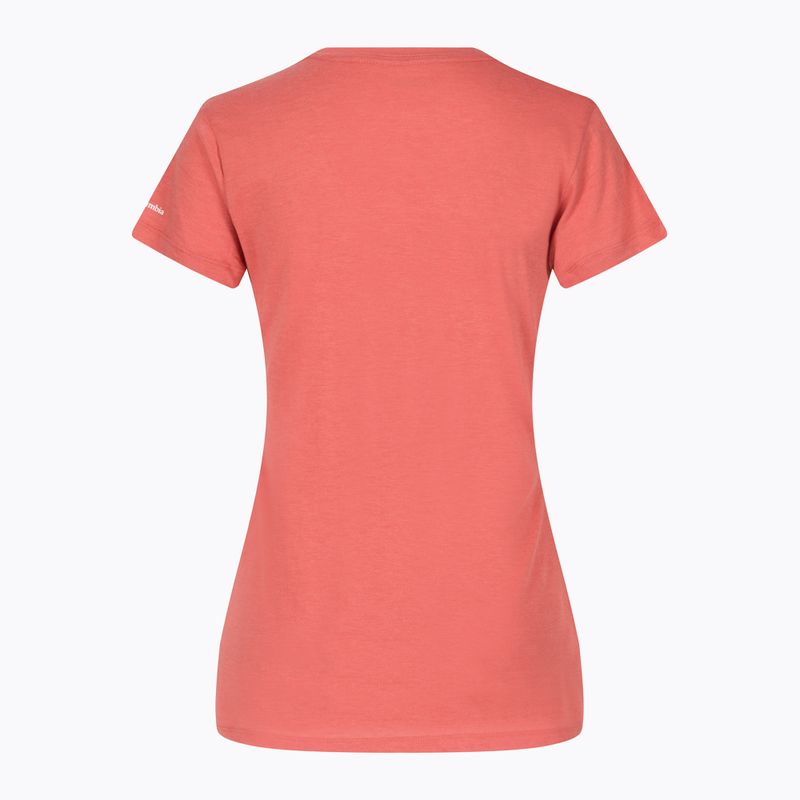 Футболка трекінгова жіноча Columbia Daisy Days Graphic dark coral heather/seek outdoors 8