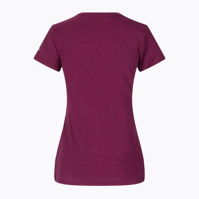 Футболка трекінгова жіноча Columbia Daisy Days Graphic marionberry heather/thru the pines 8