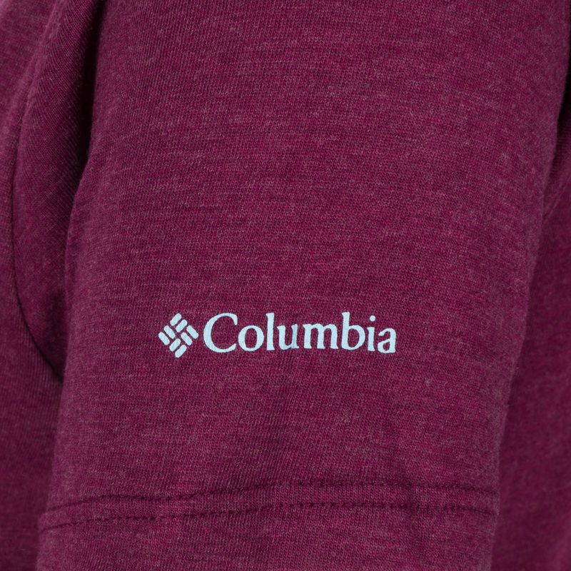 Футболка трекінгова жіноча Columbia Daisy Days Graphic marionberry heather/thru the pines 10
