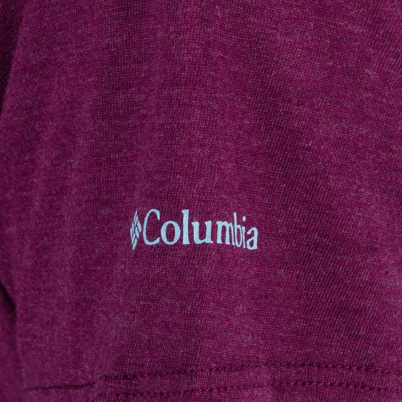 Футболка трекінгова жіноча Columbia Daisy Days Graphic marionberry heather/thru the pines 4