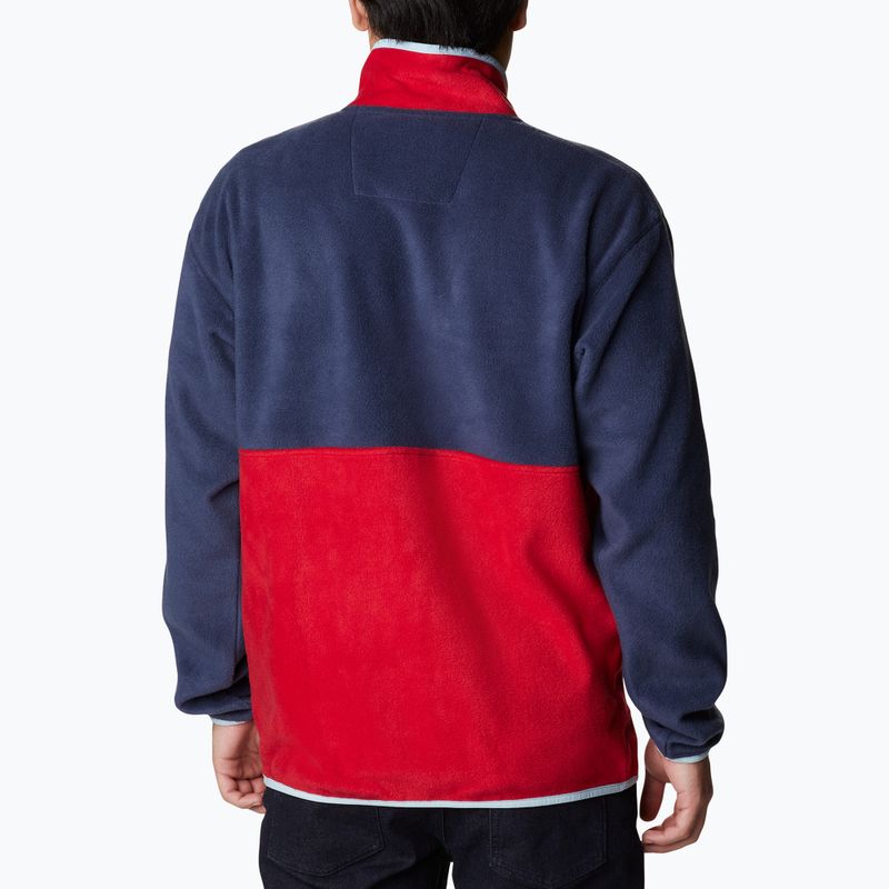 Кофта трекінгова чоловіча Columbia Back Bowl Full Zip collegiate navy/mtn red/sky blue 2