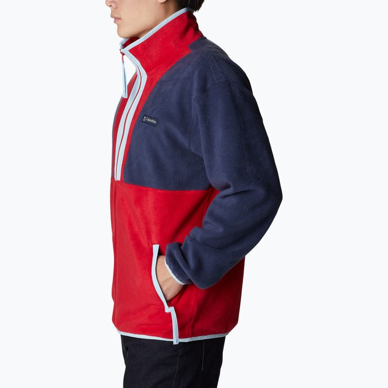 Кофта трекінгова чоловіча Columbia Back Bowl Full Zip collegiate navy/mtn red/sky blue 4