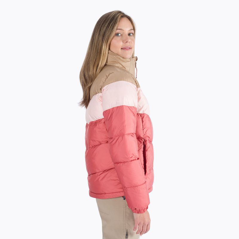 Пуховик жіночий Columbia Puffect Color Blocked dark coral/peach blossom/beach 2