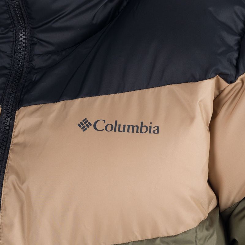 Пуховик жіночий Columbia Puffect Color Blocked stone green/beach/black 4