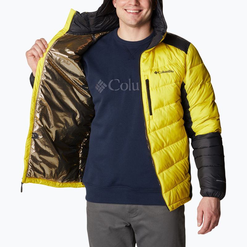 Пуховик чоловічий Columbia Labyrinth Loop Hooded laser lemon/black 4