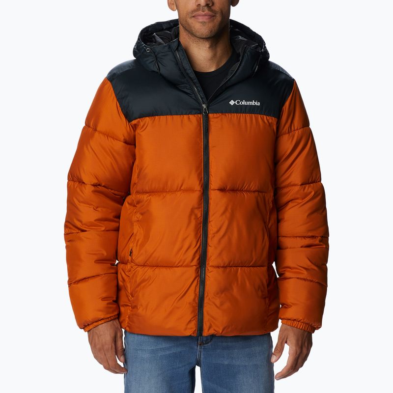 Пуховик чоловічий Columbia Puffect Hooded warm copper/black