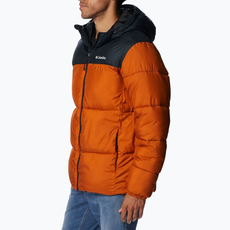 Пуховик чоловічий Columbia Puffect Hooded warm copper/black 4
